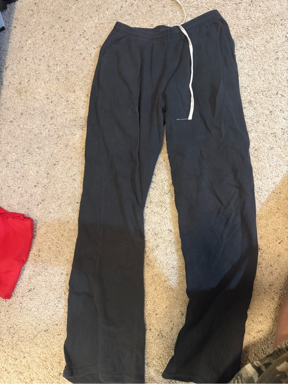 Waffle knit pants